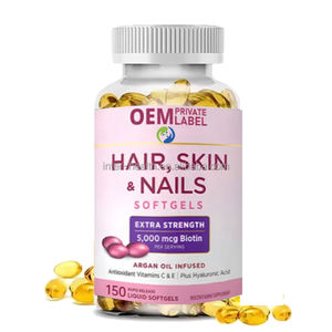 Suplemento para Cabello, Piel y Uñas Ausreson OEM, Vitaminas Blanqueadoras de la Piel, Colágeno, Biotina, Cápsulas Blandas para Cabello, Uñas y Piel - Product Image 1