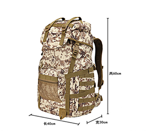 Sac tactique de sport d'extérieur 50L, camouflage, imperméable, grand format, pour alpinisme, personnalisable, sac à dos 50L - Product Image 2