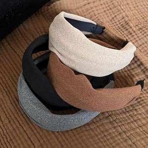 Womens Autumn Winter Wide Brim Cloth <b>Headband</b> Handmade Hair Slimming High End Stylish Gift Wedding Party Anniversary - Product Image 1