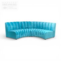 Canapé sectionnel moderne turquoise à courbes, capitonné, pour événements et mariages, prêt à l'emploi, vente en gros directe usine, commande en gros