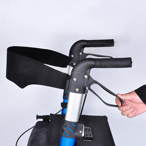 Andador multifunción de ruedas plegable al por mayor con respaldo de asiento, cesta y cerradura de seguridad - Product Image 5