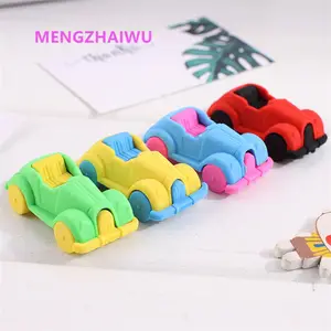 Produsen Produk Alat Tulis Online Penghapus Kawaii Anak-anak Mobil 3D Penghapus Mini Baru Karet Anak-anak