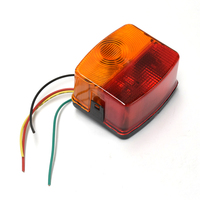 Ensemble de lampes de remorque 12V, lampe de camion ambre rouge Kit de lumière de remorque feu arrière de remorque