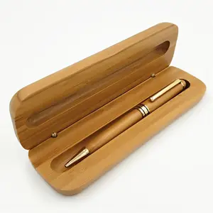 High quality wooden carved wood pen with box set