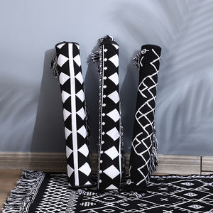 Covor-<span class=keywords><strong>alfombra</strong></span> de lino y algodón con borlas para el suelo, tapete largo y geométrico, para dormitorio, estilo bohemio - Product Image 6