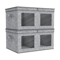 Boîte de rangement rectangulaire multifonctionnelle moderne pour vêtements, avec couvercle pliable, pour cuisine, salle de bain, armoire, salon, 20-35L