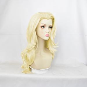 Vente chaude en gros Perruque de cosplay Elsa du film américain Frozen <span class=keywords><strong>Cheveux</strong></span> longs blonds Synthétique Résistante à la chaleur - Product Image 4