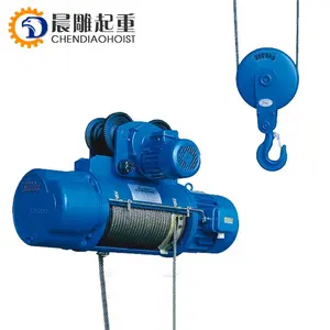 0.5 Ton 1 Ton 2 Ton Pequeno Cd Md Lift Wire Rope Electric Hoist Motor OEM Fornecido Heavy Duty Electric Cable Hoist Crane