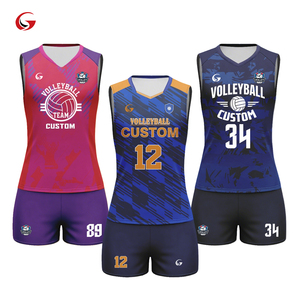 Nouveau design, logo personnalisé, impression par sublimation, maillot de volley-ball et short sans manches pour hommes et femmes, uniforme de volley-ball PQ25030 - Product Image 1