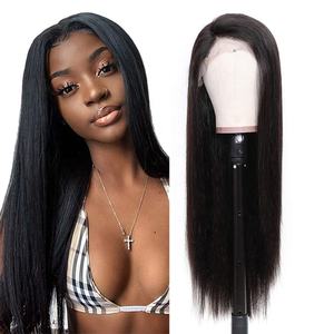 Perruque Lace Front 13*4 Américaine et Européenne, Ensemble Complet, Cheveux Longs et Lisses Couleur Naturelle, 10-36 pouces, 150-180%, Peut Être Permanente et Teinte - Product Image 1