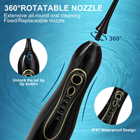 Hydropulseur buccal portable rechargeable Eisler F5 OEM USB, 4 niveaux de pression, IPX7, pour l'hygiène dentaire