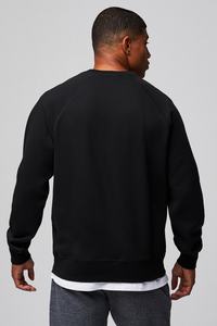 Etichette <span class=keywords><strong>di</strong></span> <span class=keywords><strong>marca</strong></span> Premium personalizzate da uomo a manica lunga girocollo nero felpe da uomo <span class=keywords><strong>di</strong></span> alta qualità inverno primavera felpe da uomo all'ingrosso - Product Image 3