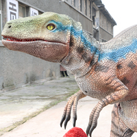 Costume de dinosaure robotique réaliste grandeur nature, léger, imperméable, pour intérieur/extérieur, maison, jardin, école, parc d'attractions, shopping