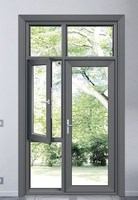 Fenêtre en aluminium à rupture de pont thermique à double vitrage, insonorisée et économe en énergie, avec persienne horizontale coulissante moderne Prima et écran pliant.