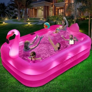 PVC <b>Inflatable</b> New Three-layer Thickened <b>Flamingo</b> Pool 267*165*64 CM Adult <b>Inflatable</b> Pool Solar Powered <b>Flamingo</b> Pool - Product Image 2