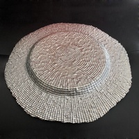 Moderne Gouden Glazen Opladerplaat Voor Bruiloft Hotel Restaurant Tafel Decoratieve Serveerschalen