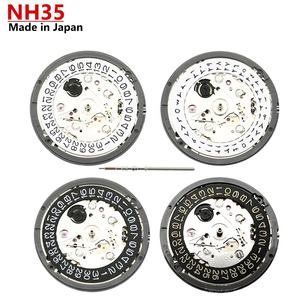 Remise en Gros Véritable Mouvement Mécanique Automatique d'Origine Japon Seik NH35 Mod Haute Précision Noir/Blanc NH35A pour Pièces de Montre - Product Image 1