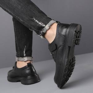 Chaussures en cuir décontractées pour hommes |   Chaussures de travail tendance, polyvalentes, à semelle souple, respirantes, légères, luxueuses, simples et confortables - Product Image 4