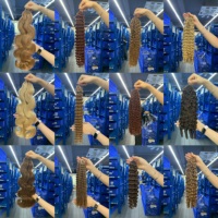 Nouvel Arrivage Extensions de Cheveux Humains au Crochet Bouclés Pixie, Cheveux Indiens Bruts, Crochet Miracle Knots