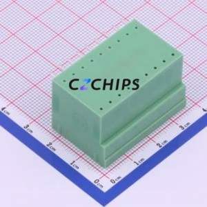 KF2EDGRH-3.81-2*9P Plug-in Terminal Block Bent Lead Through Hole,P=3.81mm Board-to-Board / Socket - Closed 2x9P 3.81mm Green - Product Image 2