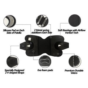 Custom Adjustable <b>Compression</b> <b>Knee</b> Patellar Pad With Side Stabilizers Breathable Sports Elastic <b>Knee</b> Brace <b>Support</b> - Product Image 6
