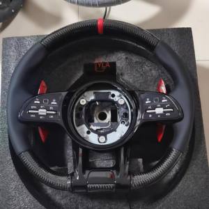 <span class=keywords><strong>Volant</strong></span> de voiture personnalisé en fibre de carbone pour Mercedes-Benz <span class=keywords><strong>AMG</strong></span> W205 W213 W177 W166 C43 C63 Classe C E63 Cls Gle Performance - Product Image 1