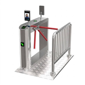 Tourniquet semi-automatique en acier inoxydable 304 avec reconnaissance faciale et lecteur de carte RFID pour le contrôle d'accès des bâtiments de bureaux - Product Image 1