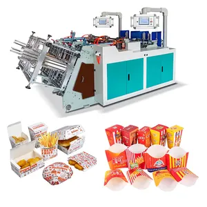 Disposable Take Out Fast Food Lunch Box Plate Container Making Machine Take Away Paper Food Container Making Machinery