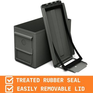 M2a1 M2a2 pa108 có thể khóa màu đen màu xanh lá cây Logo tùy chỉnh chống cháy đạn công cụ lưu trữ hộp pin đạn có thể kim loại đạn có thể 50 Cal - Product Image 6