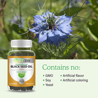 OEM Private Label 2000mg Schwarzkümmelöl-Gummibärchen 60 Stück Vegan Nicht-GVO Bärenform Großhandel Fabrik Maßanfertigung