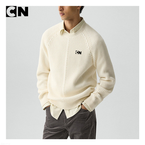 Pull en cachemire et laine à col rond, à manches raglan, à tricot torsadé, coupe standard, logo personnalisé, fabricant de pulls certifié GRS - Product Image 2