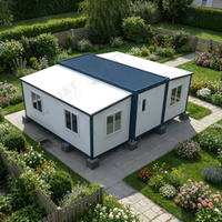 FLKT Maison Conteneur Extensible Moderne Ignifuge et Résistante aux Intempéries de Luxe 20ft 40ft Villa Modulaire Mobile Compacte