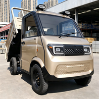 Fourgonnette électrique 4x4 3500W à benne basculante robuste pour livraison, certifiée CEE L6E