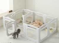 Clôture pour chien en plastique à motifs solides, à assembler soi-même, pour intérieur et extérieur, cage pour animaux de compagnie, écologique, pour chiens de petite et moyenne taille