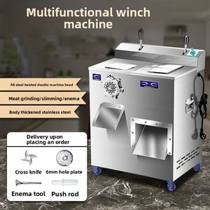 Picadora de carne eléctrica comercial de alta potencia, cortadora de carne multifuncional de acero inoxidable, máquina de llenado de salchichas para picadora de carne - Product Image 5