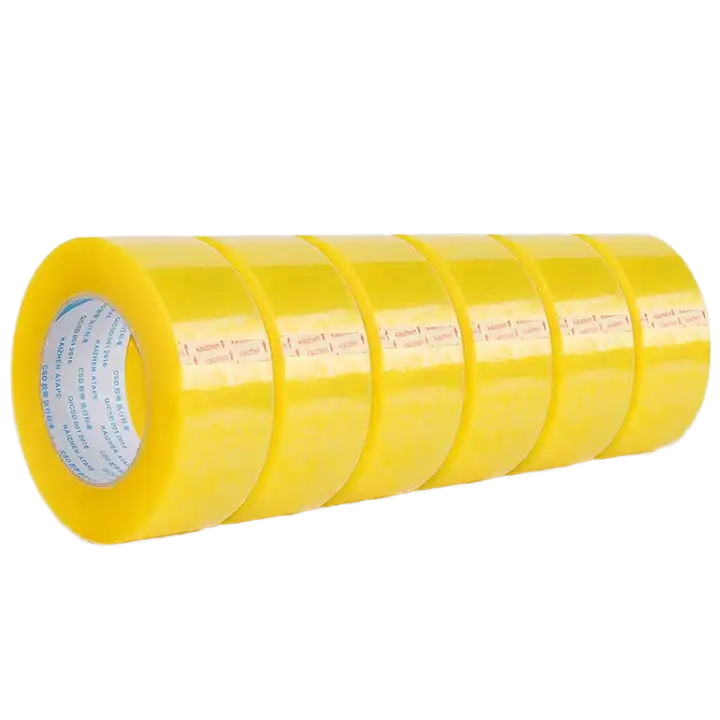 Factory Hot Selling Transparent Tan Color BOPP Opp Pressure Sensitive Single Sided Self-Adhesive Waterproof Carton Box Sealing
