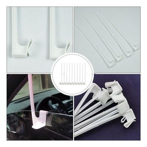 Mini banderas de coche diplomáticas personalizadas, estilo de banderín de seda blanca con logotipo, estampado de poliéster, sublimación, banderas de coche en blanco para ventana - Product Image 4