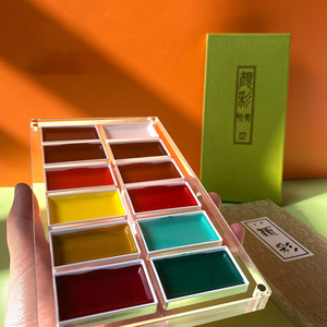 Caja de Pigmentos para Pintura China Tradicional, 12, 24, 36 Compartimentos, Caja de Almacenamiento Vacía Cuadrada Auspiciosa de Acrílico Transparente - Product Image 6