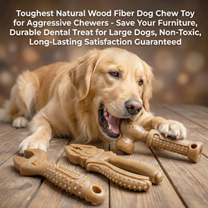 Brinquedos Indestrutíveis de Fibra de Madeira Natural para Cães, Bastão de Limpeza <span class=keywords><strong>Dental</strong></span> para Raças Grandes e Mastigadores Agressivos, Fornecimento por Atacado - Product Image 4