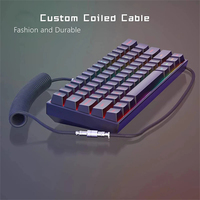 3M Custom Type C USB Clavier détachable pour machine de jeu Câble spiralé Aviator Ordinateur de bureau Connecteur d'aviation