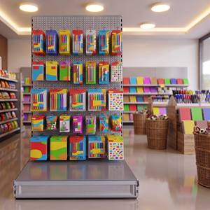 Witte winkelrekken met 6 verstelbare lagen, ijzeren constructie, 100 kg draagvermogen, geschikt voor apotheek, boekhandel, papierhandel - Product Image 2