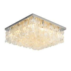 Lámpara de Techo LED Nórdica Moderna y Minimalista Personalizada, Diseño de Concha Marina de Cristal para Sala de Estar y Dormitorio, Directo de Fábrica - Product Image 3