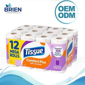 Papier toilette écologique en <span class=keywords><strong>petits</strong></span> rouleaux, <span class=keywords><strong>2</strong></span> plis, en pâte de bois douce, avec logo personnalisé, pour <span class=keywords><strong>les</strong></span> fournitures de toilettes d'hôtel - Product Image 1