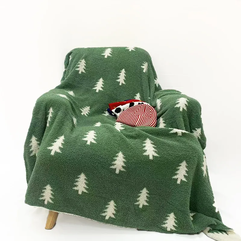 Grosir selimut lempar berat lapis ukuran King Natal dewasa 100% selimut poliester untuk selimut tidur siang