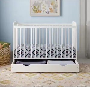 Camas de bebé plegables Crecimiento de recién nacido Cuna infantil Cama de madera para bebé La cuna se puede transformar en una cama para niños - Product Image 2