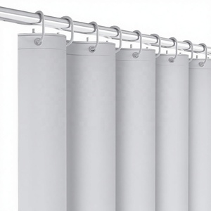 <span class=keywords><strong>Rideaux</strong></span> de Douche Modernes Blancs en PEVA Écologique, Imperméables, avec Anneaux et Oeillets Magnétiques Antirouille – Vente Chaude - Product Image 2