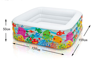 <span class=keywords><strong>Piscine</strong></span> gonflable carrée <span class=keywords><strong>Intex</strong></span> 57471 pour enfants et adultes 159cmX159cmX50cm - Product Image 2