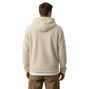 Sweat à capuche mi-zippé en polaire sherpa pour homme, doux, chaud, pull d'hiver, confortable, épais, décontracté, veste à capuche - Product Image 6