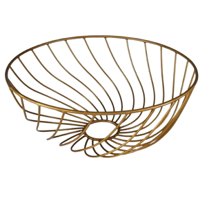 Panier à pain décoratif à la demande Service personnalisé fourni Panier à pain en métal poli doré pour la cuisine et la salle à manger - Product Image 2