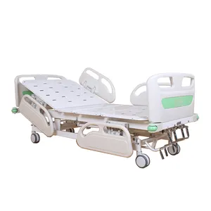 저렴한 ABS 헤드 푸드 보드 4 크랭크 멀티 5 기능 수동 병원 침대 노인 환자